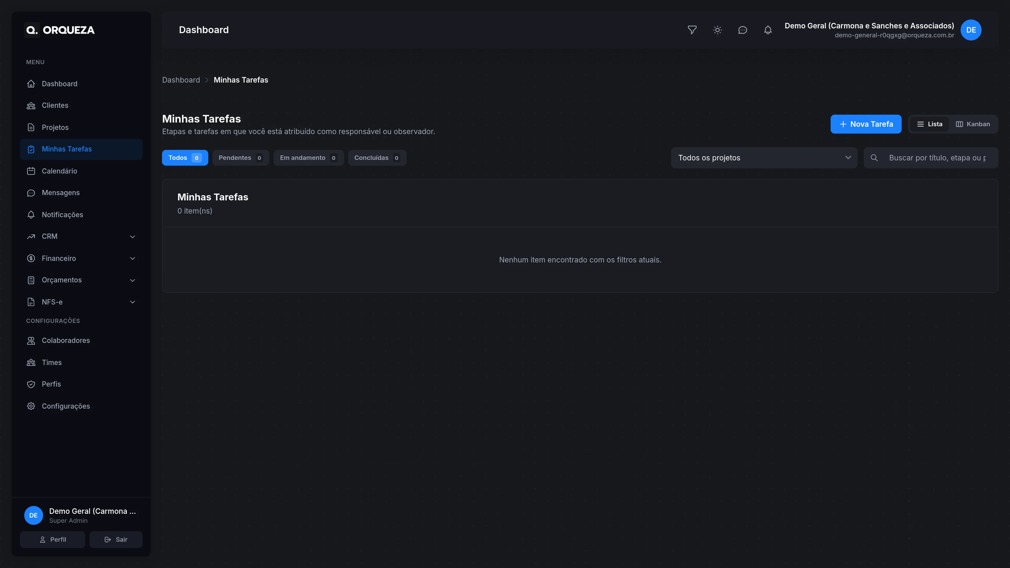 Gestão pessoal de tarefas: Como usar a visão de assignee e watcher no Orqueza